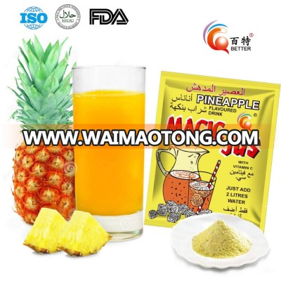 Instant Fruit Juice Drink Powder, Orange, Strawberry, Cola, Pineapple flavor