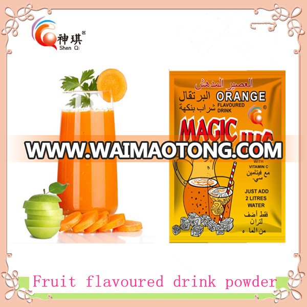 Powdered Orange Flavor Instant Drink Mix for Food & Beverages